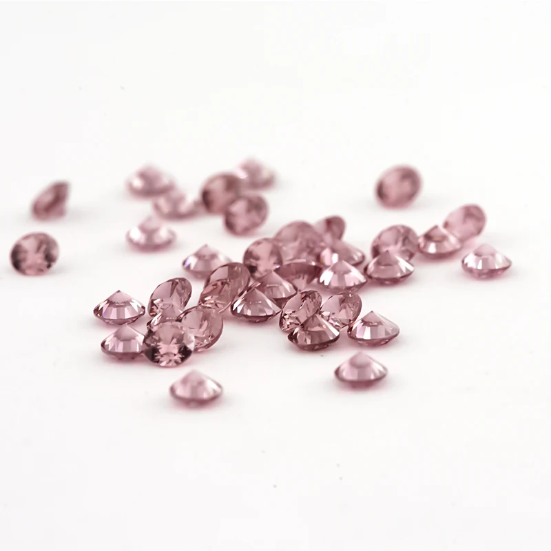 1 мм ~ 3 Rhodolite цветной кубический циркониевый камень круглой формы европейская