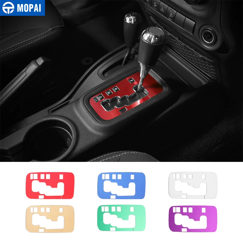 MOPAI алюминиевые декоративные наклейки на панель переключения передач для Jeep Wrangler