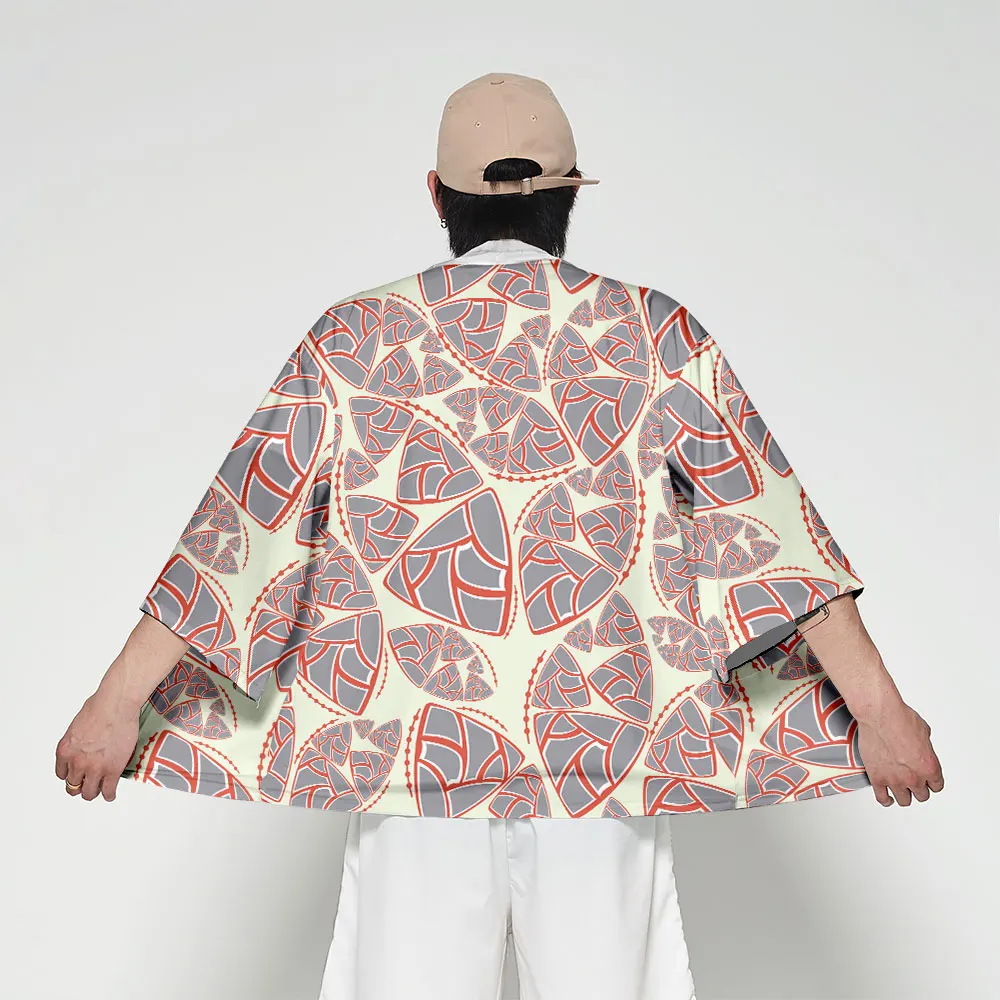 

Japanese Haori Yukata T shirt Kimono Summer 3D Shirt samurai Jacket Funny Cool Flower Batwing Sleeve Kimono cardigan men