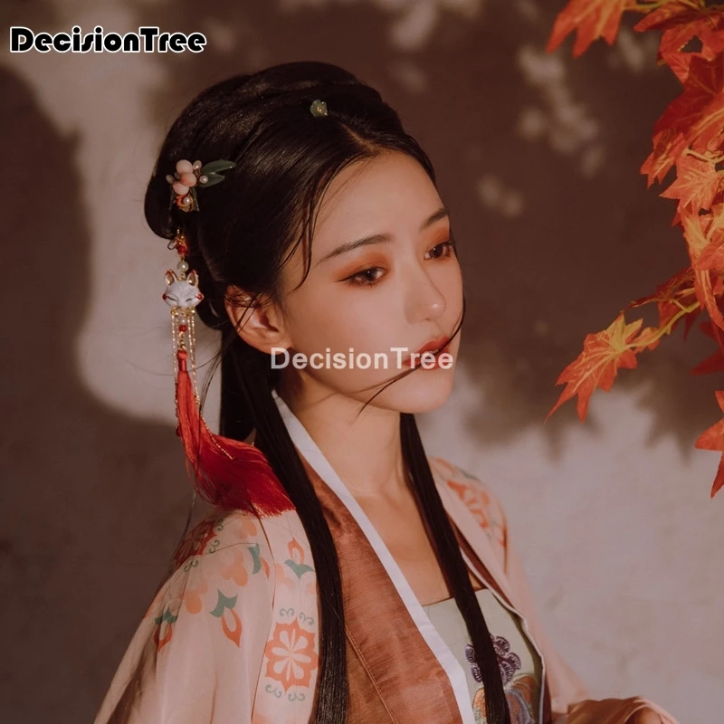 2022 chinese rabbit hairpin tassels hair clip cosplay kimono hanfu handwork accessories cute girl daily headdress headwear |