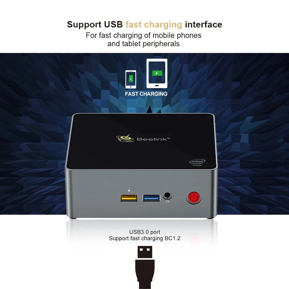 Beelink J34 Apollo Lake Celeron J3455 настоящий Windows 10 Мини ПК Поддержка DHH 8 Гб 256 ГБ 64 бит