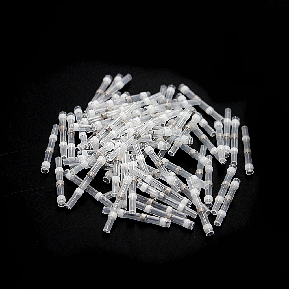 100 шт. электрические термоусадочные стыковые соединители для