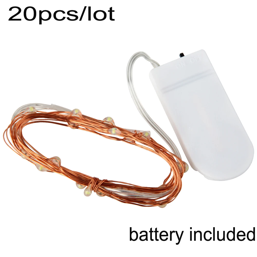 Светодиодная гирлянда из медной проволоки 3 м 30 светодиодов Сказочная CR2032 на