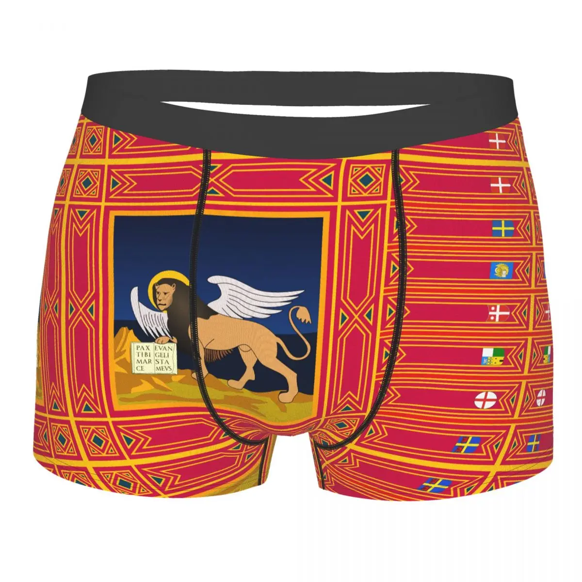 Flag Of Veneto Men's Boxer Briefs regions of Italy Humor Graphic elastic pants for men