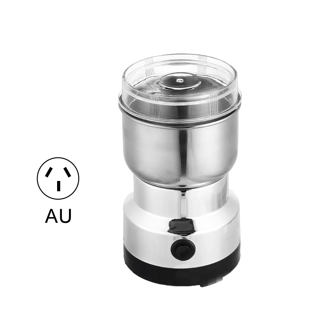 AU 220V 110 V/220 V Мини Нержавеющая сталь кофе в зернах для кофеварки мельница многофункциональный бытовой орехи кофемолочная машина - Цвет: AU 220V