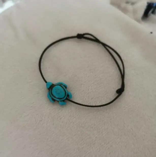 Lx115 Новый трендовый простой винтажный синий черепаховый браслет регулируемый