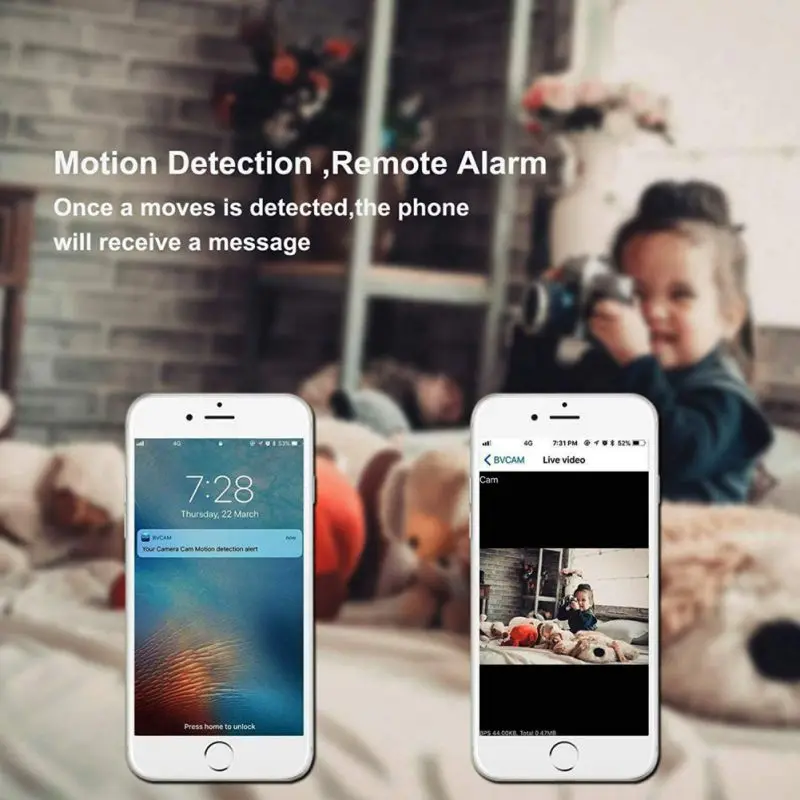 Мини камера wifi 1080P ночного видения с дистанционным управлением видео рекордер IP