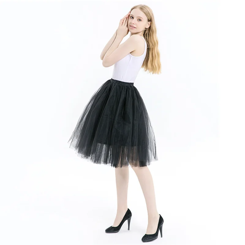 Летняя женская пятислойная сетчатая плиссированная подъюбник в стиле принцессы