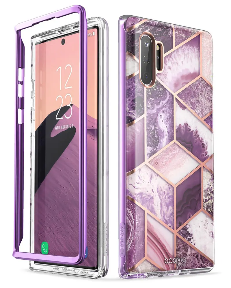 Purple Чехол для samsung Galaxy Note 10 Plus() i-Blason Cosmo Full-блеск для тела Чехол под мрамор чехол без встроенной защитной пленки для экрана - Цвет: Purple