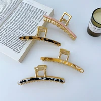 new simple premium acetate large adult disc metal hair claws clips for women girl headwear tool accessories