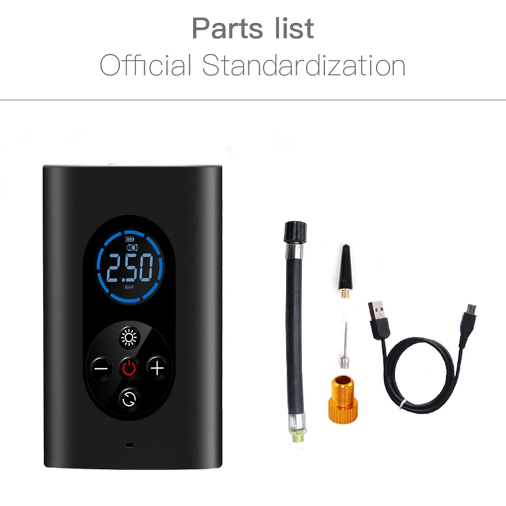 

Smart Tire Inflator 150psi Automatic USB Charging Wireless Car Tire Pump with Led Lighting Digital Air Pump for Bike Ball