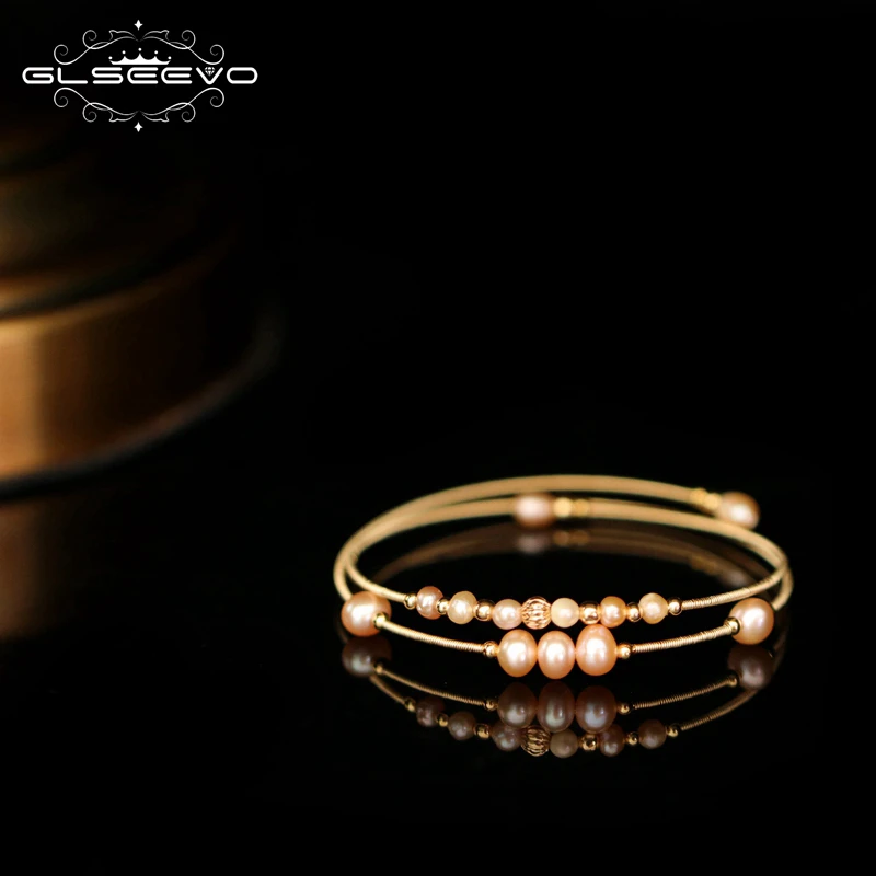 GLSEEVO оригинальный дизайн натуральный пресноводный жемчуг регулируемый браслет