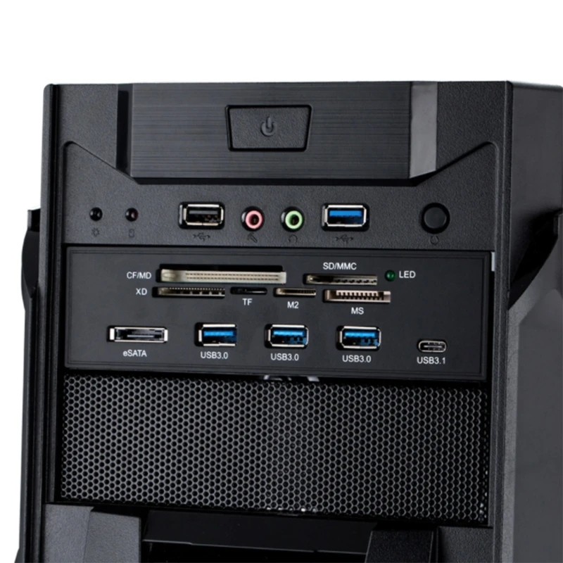 5 25 дюймовая передняя панель внутренняя USB3.0 eSATA Тип C Φ Hub для рабочего стола ODD |