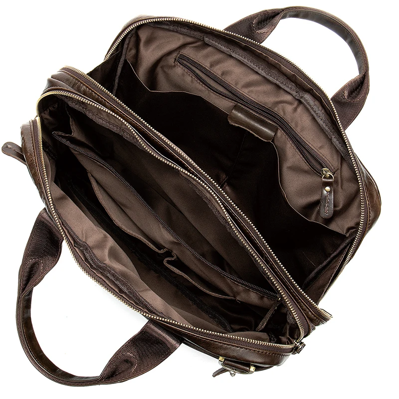 westal mens genuine leather bag office mens briefcase business mens leather bag engraved messenger men handbag for 14laptop free global shipping