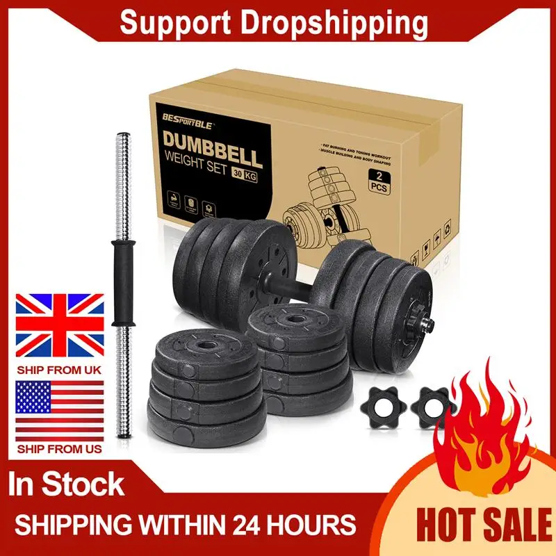 

1 Pair Weight Dumbbell Set Fitness Dumbbell Detachable Dumbbells Gym Arm Muscle Trainer Exercise For Body Workout Indoor (30kg)