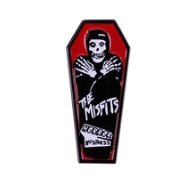 the misfits rock band business coffin gothic enamel brooch pins badge lapel pins alloy metal fashion jewelry accessories gifts