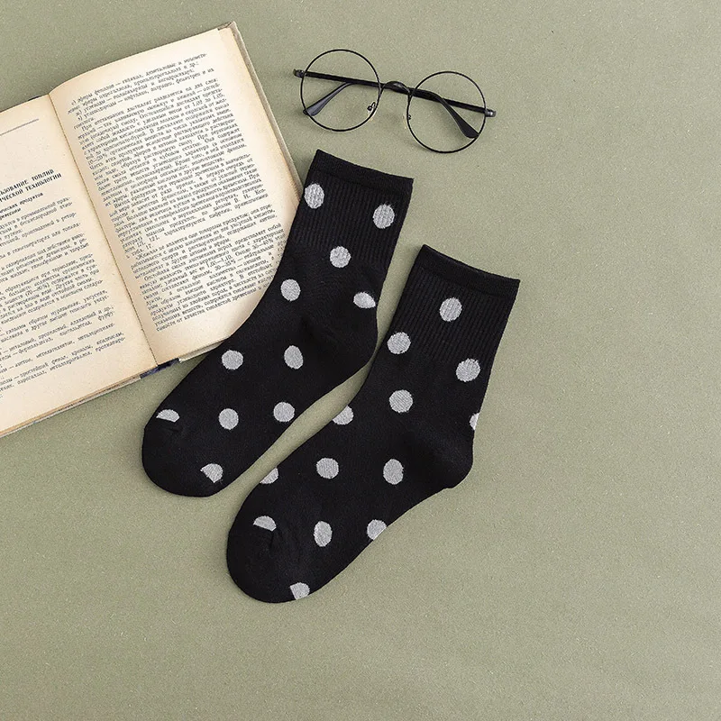 Cotton Autumn and Winter Women's Socks 2018 Women Fashion Womens Spots Gift 50g | Женская одежда
