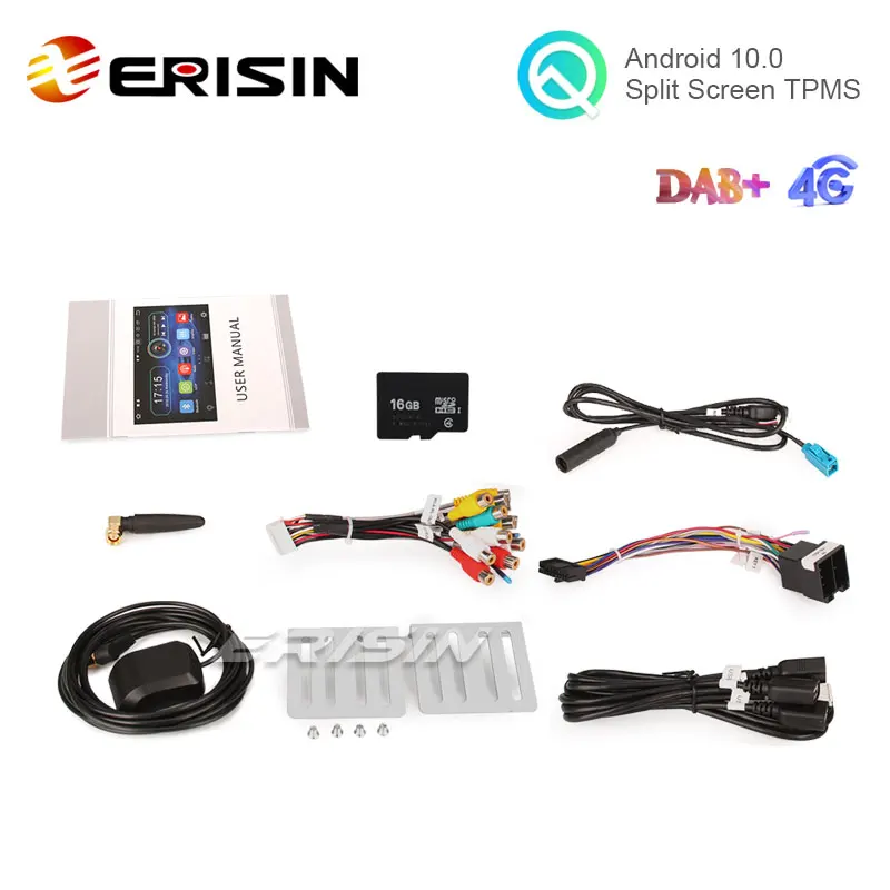 Erisin ES5970U 7 &quotAndroid 10 0 универсальное 2 Din автомобильное радио GPS DAB + 4G TPMS Carplay |