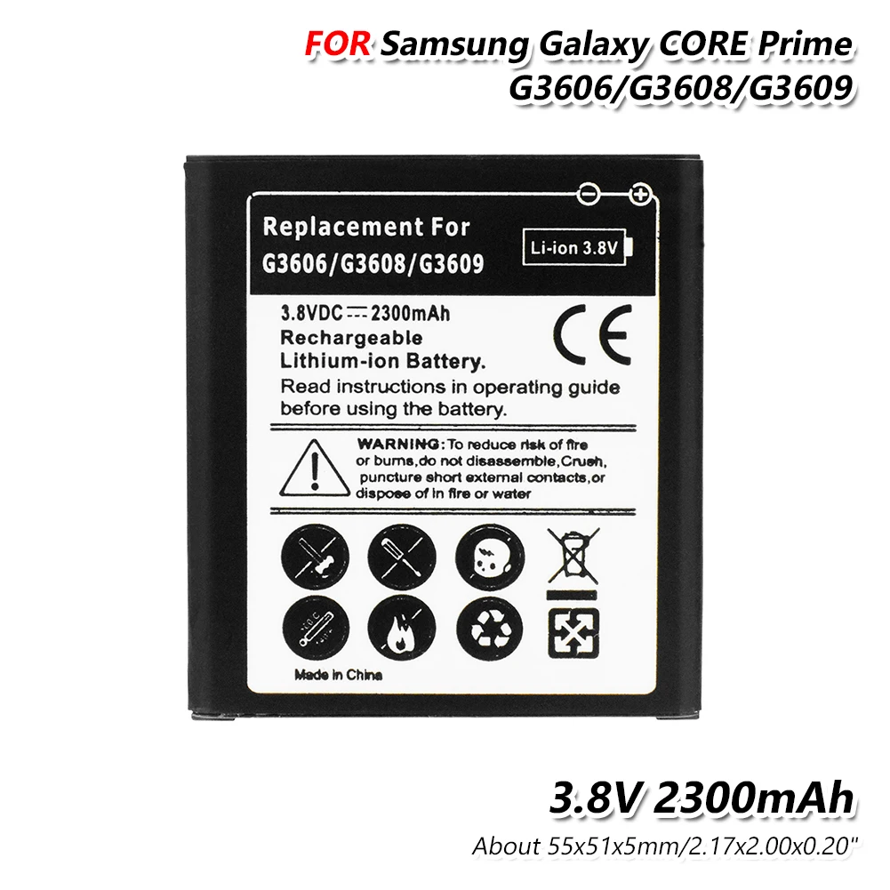 3 8 V 2300mAh литиевая батарея EB BG360CBC BG360CBE для телефона Samsung GALAXY CORE Prime G3608 G3609