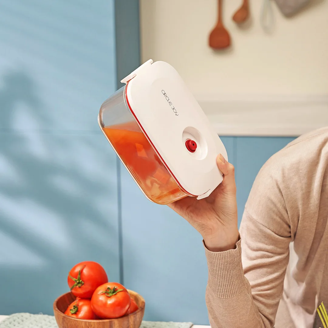 вакууматор "circle joy" [cj-vsp02] <white/red>. Xiaomi liven fun portable cooking electric lunch box (fh18). ланч бокс хиаоми с подогревом. 715 л. контейнер xiaomi circle joy vacuum glass container 1.