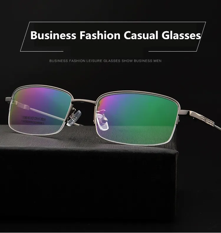 Оправа из сплава для мужчин ультралегкие квадратные очки зрения по рецепту es 2020