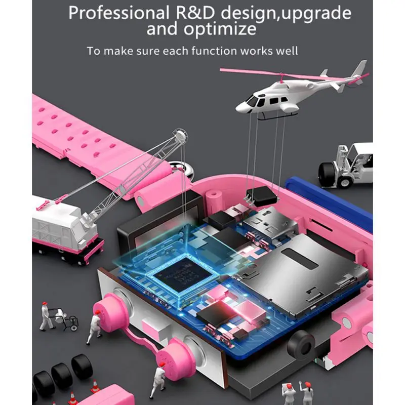 Красивые красочные Детские Смарт-часы с сенсорным экраном ударопрочный ABS