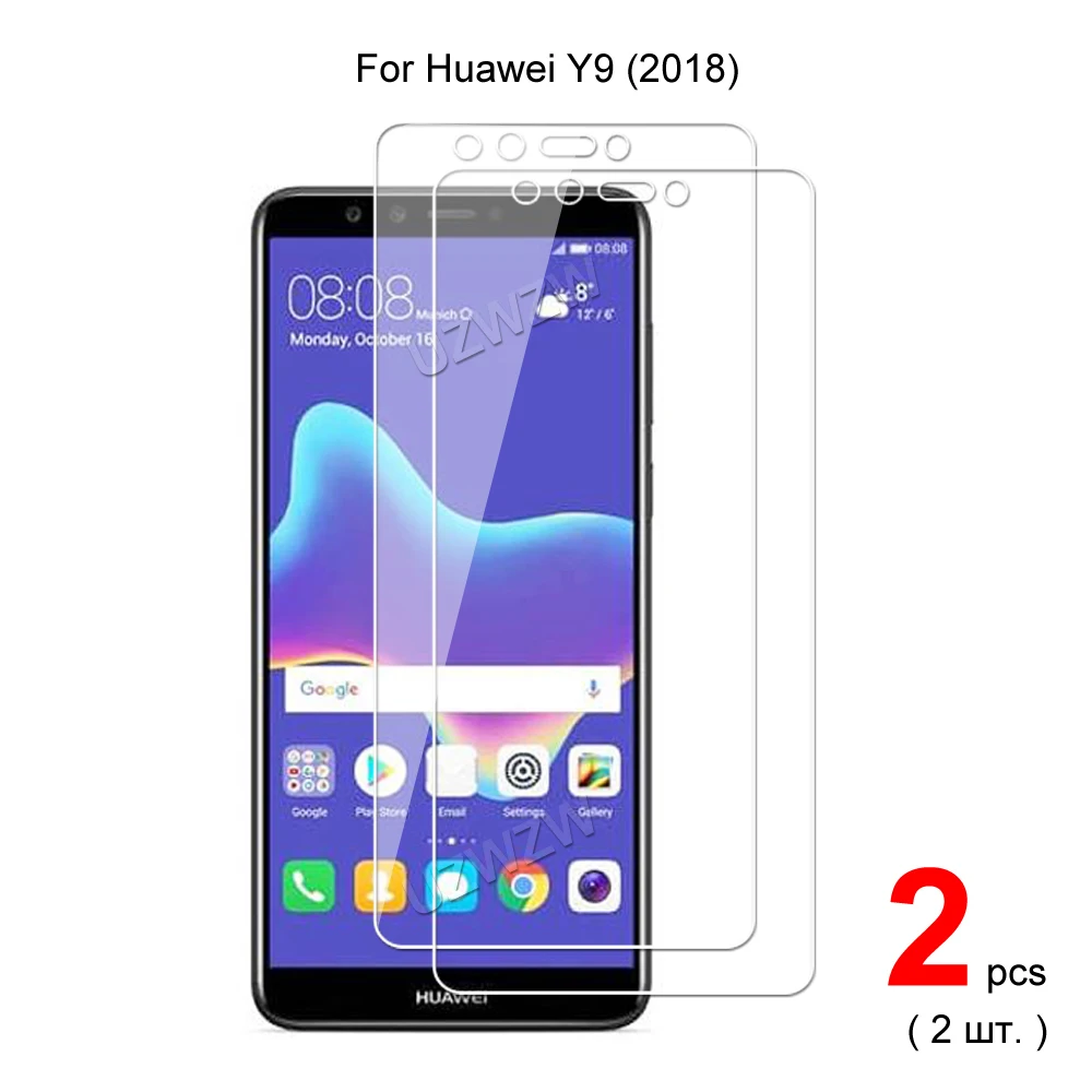 Закаленное стекло для Huawei Y9 2018 прозрачная защитная пленка HD 0 3 мм Твердость 9H