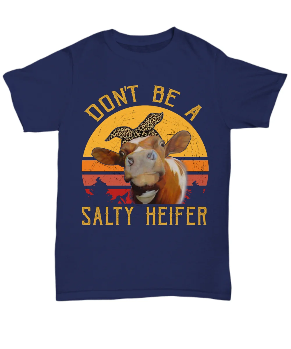 

Funny Salty Heifer T-Shirt Cow Lover Mens Tee Gift Farmer Cattle