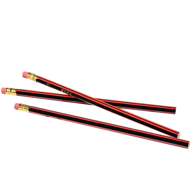 Оптовая продажа 120 шт Деревянные грифельные карандаши HB 2B карандаш с ластиком