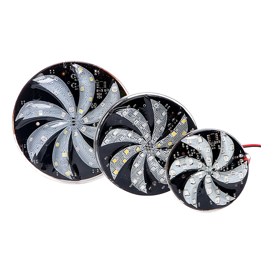 Modified Windmill Lights 12V Flash Lamp LED Strobe Light Car Styling Atmosphere 6/8/10cm Fire Wheel Motorcycle |