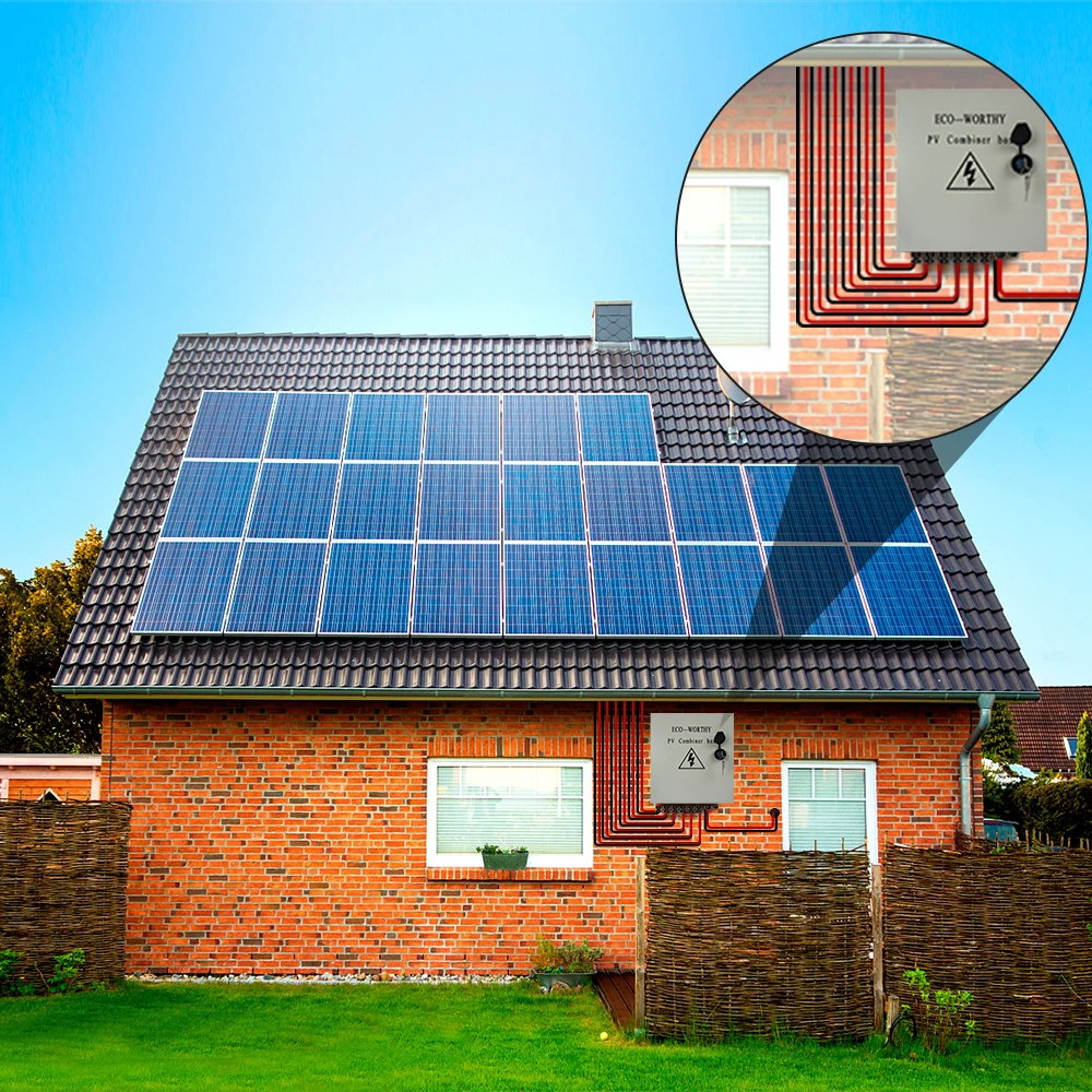 6-String солнечный PV массив Combiner Box W автоматические выключатели Защита от