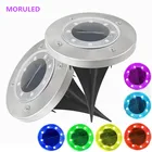 Водонепроницаемый наземный светильник на солнечной батарее, 48101620 светодиодов, садовая лампа для дорожек, дома, двора, подъездной дорожки, газона, дороги, белыйтеплый белыйRGB