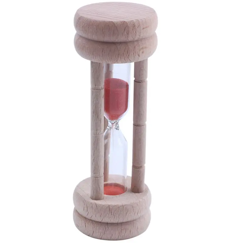 Мода 3 минуты Песочные часы Классический Бук Натуральный песок переключатель