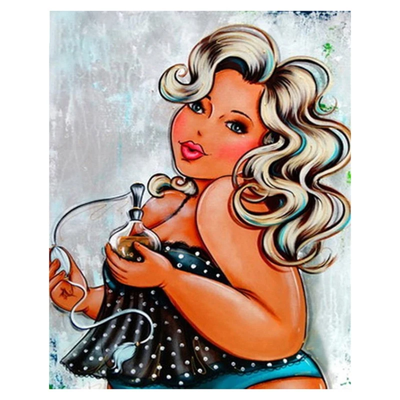 

Full Square/Round Drill 5D DIY Diamond Painting "Fat Woman" 3D Rhinestone Embroidery Cross Stitch 3D Home Decor Gift