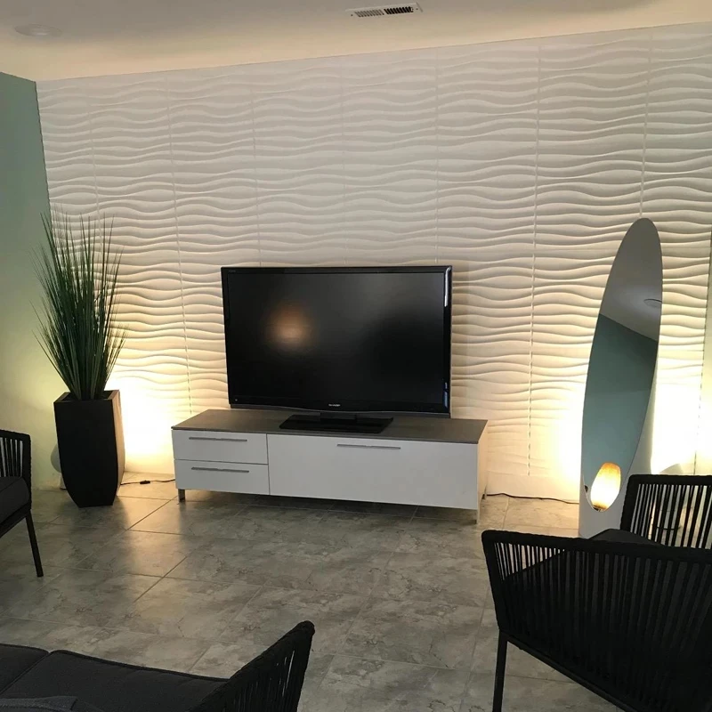 4 шт. 50 см декоративная 3D настенная панель волна Алмазный дизайн не самоклеящаяся