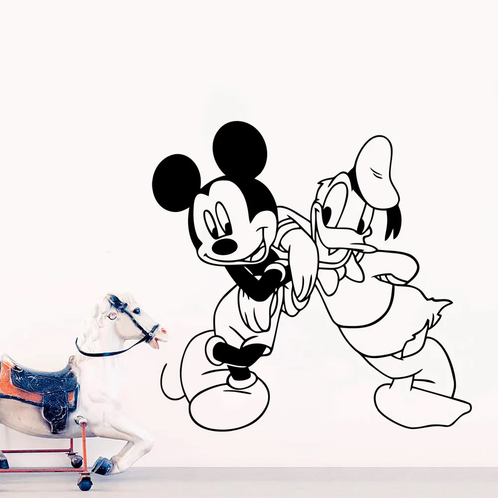 Дисней Микки Маус Дональд Дак виниловая наклейка на стену Детские аксессуары