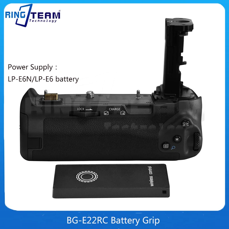 

BG-E22RC BGE22RC Battery Grip for Canon DLSR Cameras EOS R Fits LPE6 LP-E6 Band Wireless Photo Taking Function