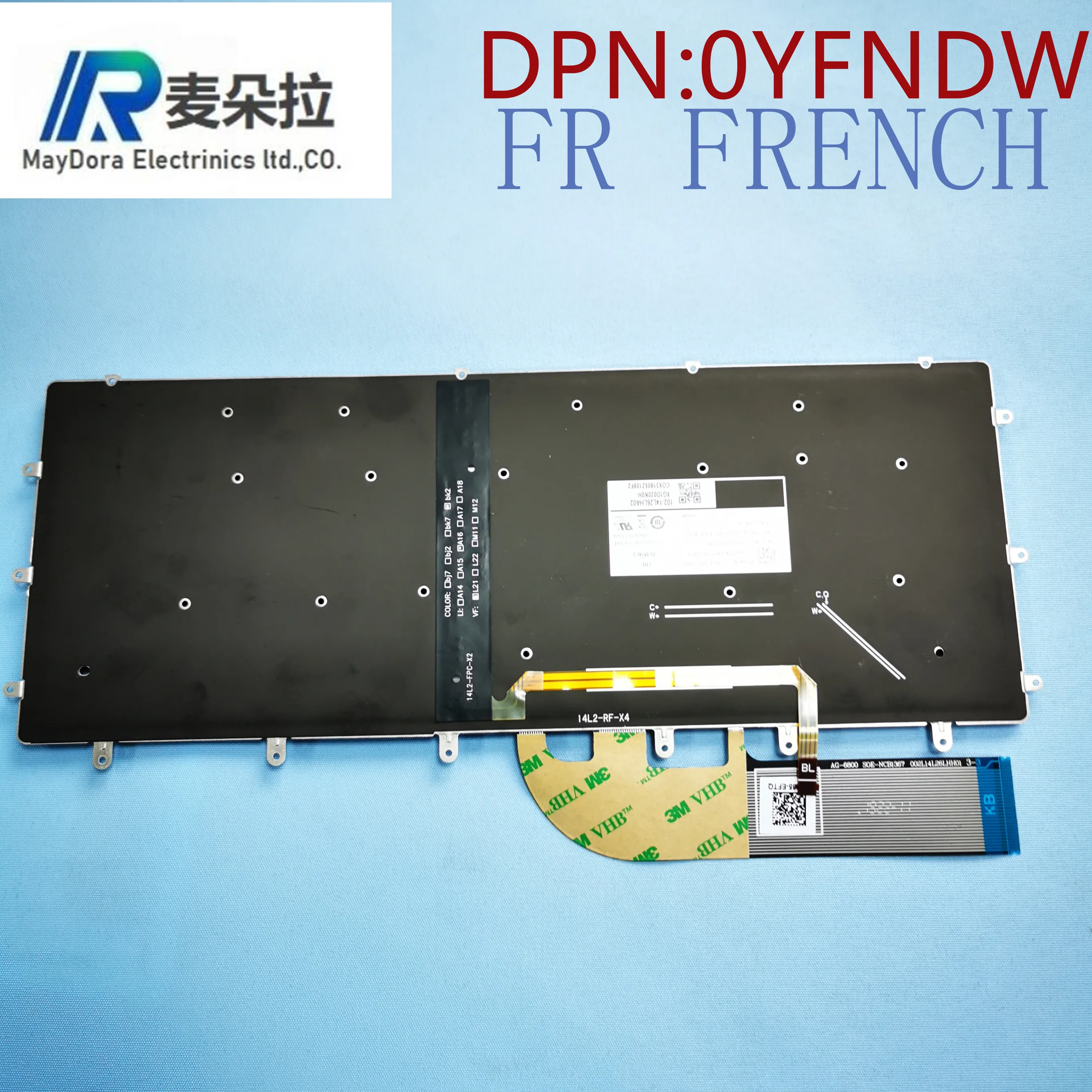 Французская клавиатура с подсветкой для ноутбука DELL XPS15 9550 9560 9570 5510 PRECISION 5520 5530 7558