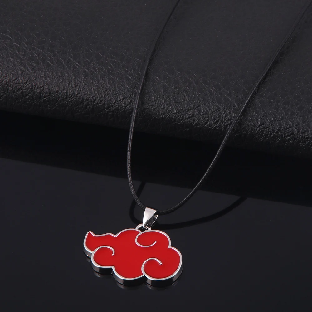 Cosplay Anime Necklace Red Cloud Sign Akatsuki Organization Itachi Pendant Rope Chain Cartoon Fans Jewelry Gift | Украшения и