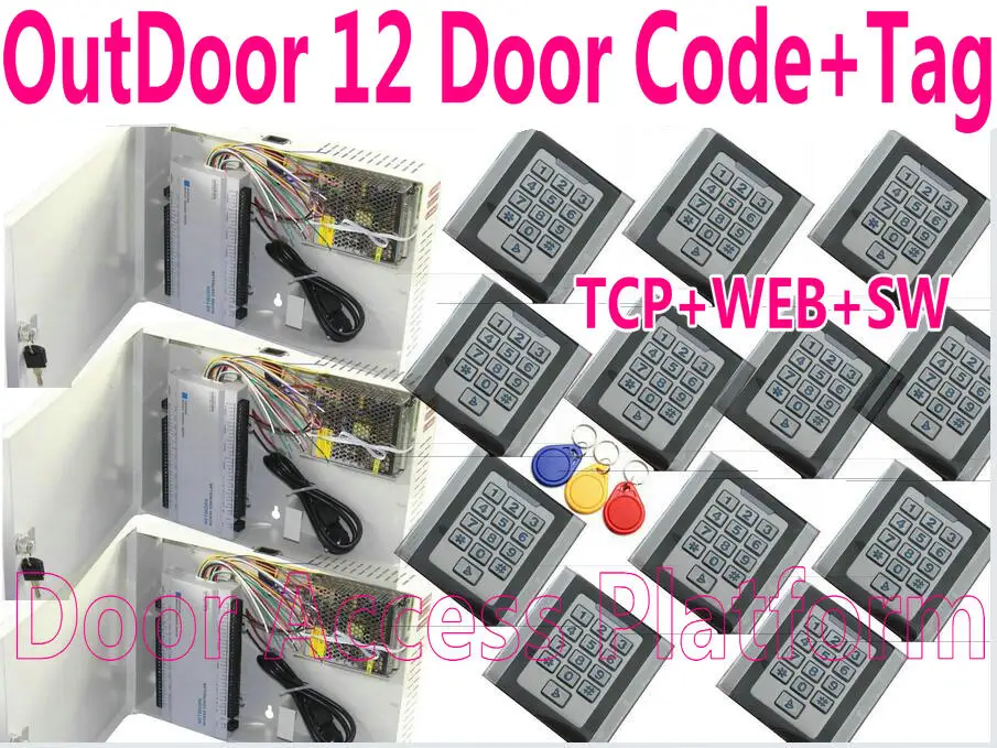 12 деревянная дверь/металлическая дверь + шт. металлический Пароль/EM ID кард ридер