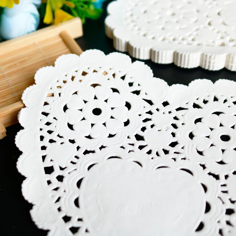 Экологичный белый бумажный держатель для торта 100 шт. 5 дюйма 14 см вечерние