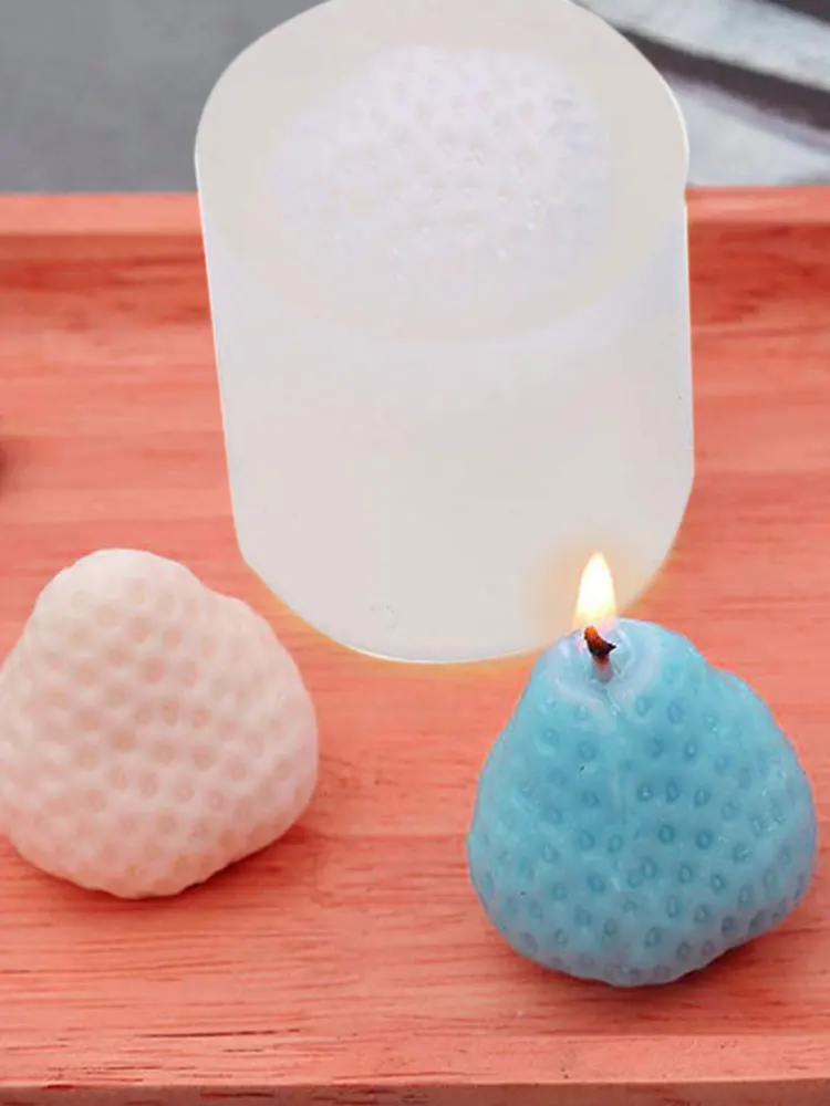 

Candle Moulds Strawberry Silicone Mould DIY Soy Wax Candle Mold for Making Ornaments scented candles Moulds Fruit candles Mould