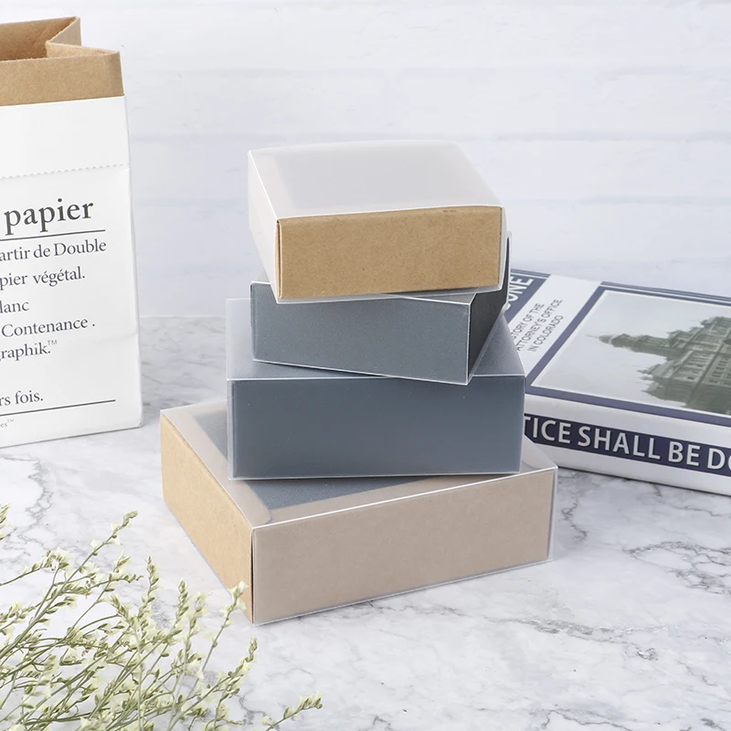 10 шт коробок для свадебного печенья конфетных тортов крафт-бумага упаковочная