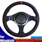 DIY чехол рулевого колеса автомобиля красный маркер из замши для Mitsubishi Lancer Evolution 8 VIII 2003-2005 Lancer Evolution 9 IX Braid