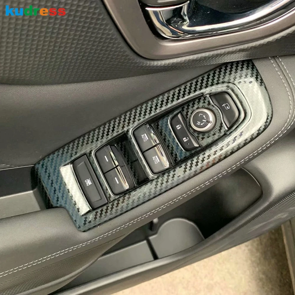 Для Subaru Forester SK 2018 2019 2020 углеродного волокна внутренняя окна лифт переключатель