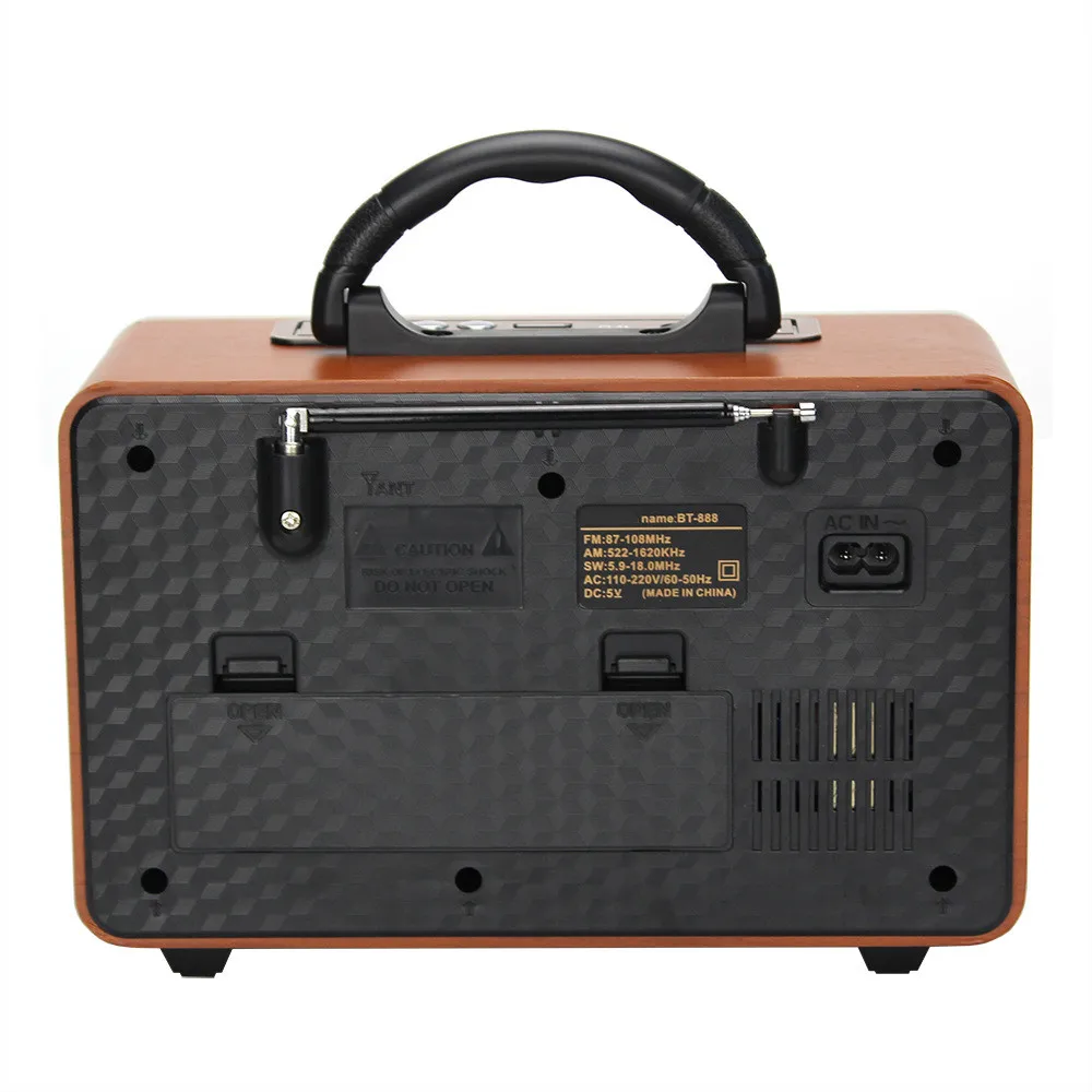 M-113BT New Wooden Retro Bluetooth-compatible Speaker Card Player Old Antique Radio FM Semiconductor 20# | Электроника