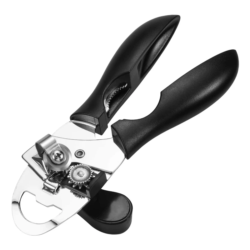 

4-In-1 Manual Can Opener with Cutters Multifunctional Stainless Steel Hand-Held Can Opener