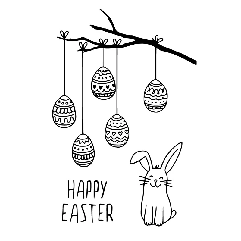 

ZhuoAng Lovely Easter Bunny Transparent seal / sealed DIY scrapbook / album decoration card / seamless seal