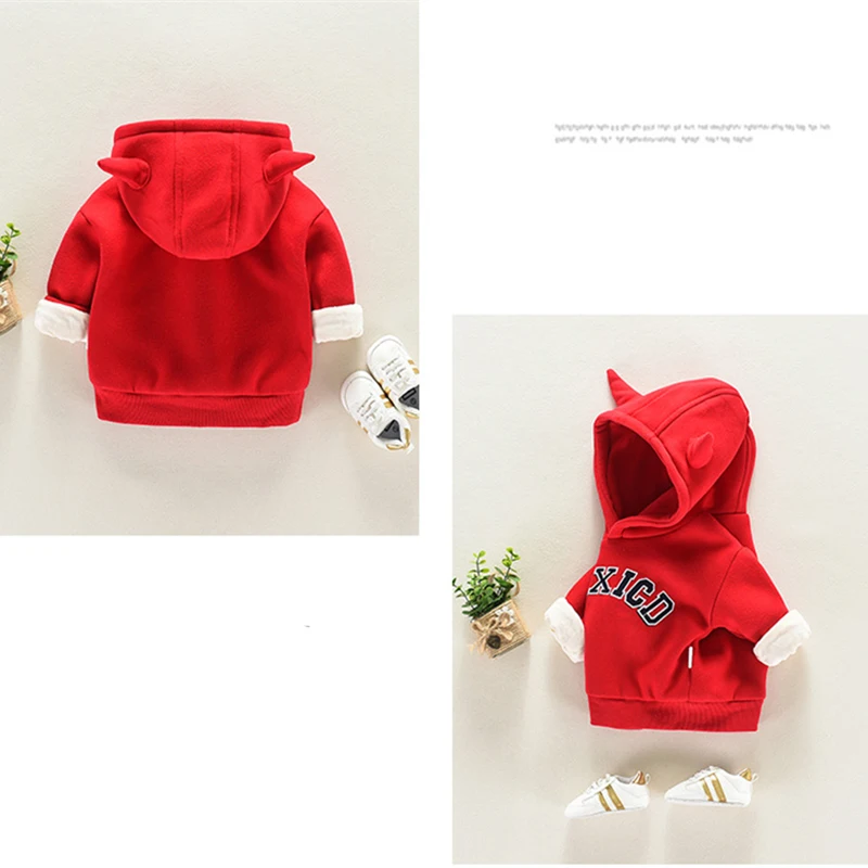 Детская флисовая толстовка с длинным рукавом буквенным принтом|Толстовки и