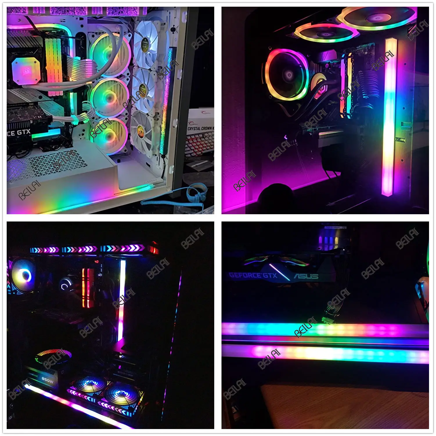 Светодиодная лента WS2812b RGB 5 В 3 контакта для ПК ASUS AURA SYNC / MSI Mystic светильник Sync GIGABYTE